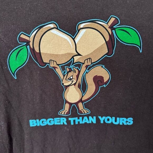 Vintage 90’s Y2K Bigger Than Your Nuts Squirrel T-Shirt - Picture 2 of 5